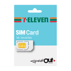 7-Eleven SpeakOut Wireless SIM Card packaging, talk text and data